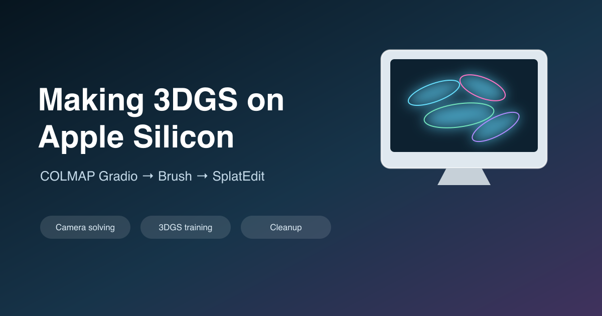 Making 3DGS on Apple Silicon