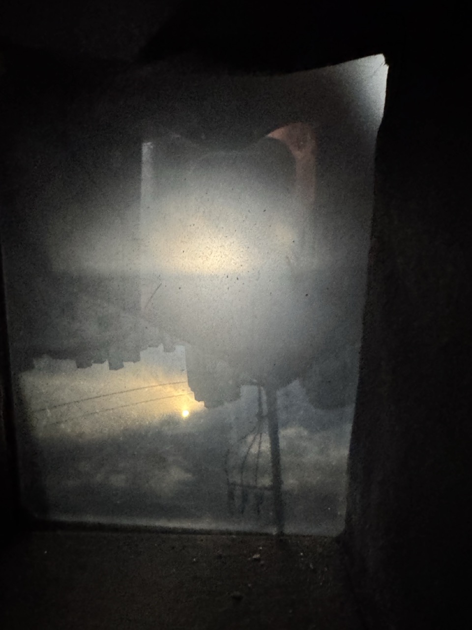 Dim view of an ordinary ground glass